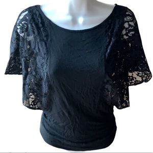 Banana Republic Lace Sleeve Top
